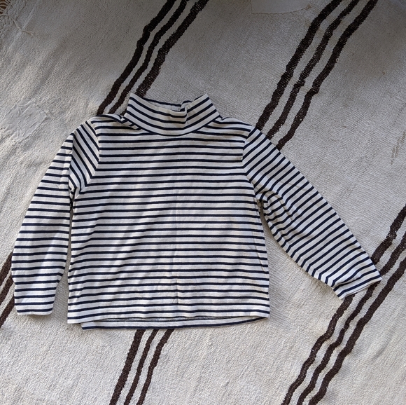 J. Crew Tops - Striped mock turtleneck